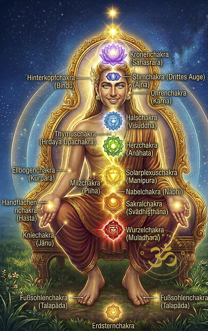 Buddha mit Chackren KI Buddha mit Chackren und Namen